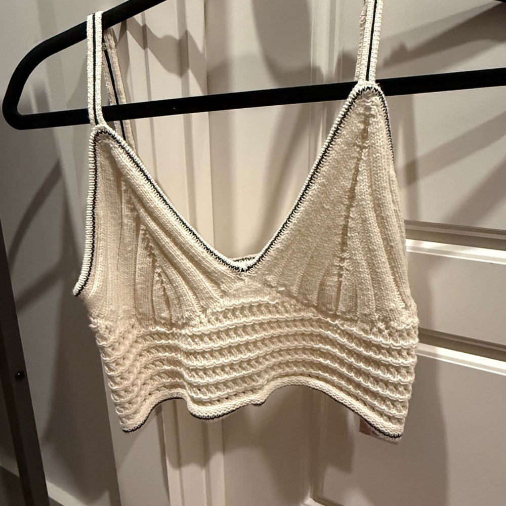 Wild Fable Cream Textured Knit Top